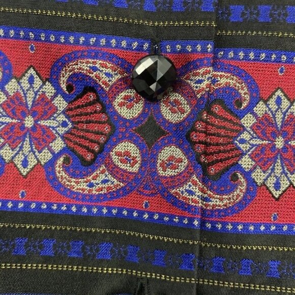 Talbots Vintage 100% Silk Asian Inspired Stunning Blazer Size 14 - Picture 8 of 12